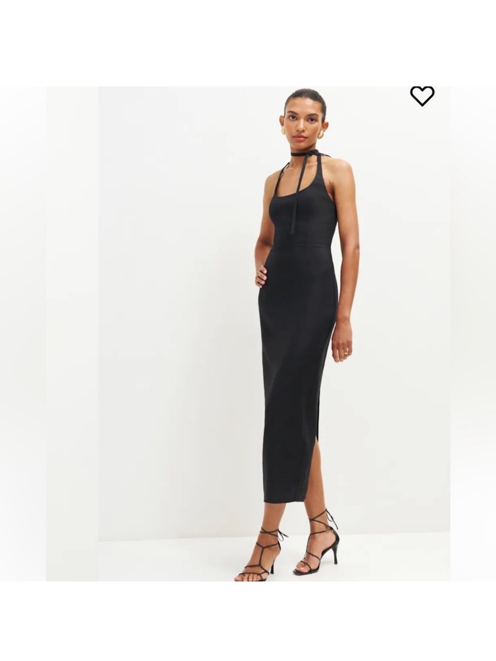NWT Reformation Yana Linen Black Dress size 0